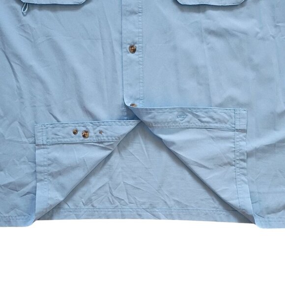 Bimini Bay Men’s 3XL Fishing Light Blue Shirt Short Sleeve Ventilated Back - Picture 6 of 9